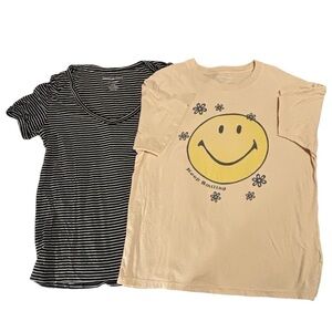 American Eagle Outfitters Smiley and Striped Women’s Tees